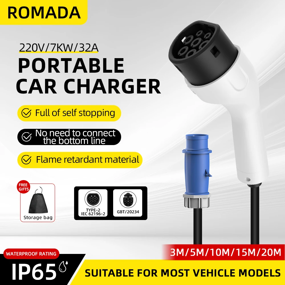 ROMADA Type2 IEC62196-2 Per Ve - Ev Charger Adapter recensione e prezzo